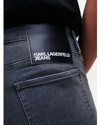 Мужские темно-серые зауженные джинсы от KARL LAGERFELD JEANS