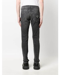 Мужские темно-серые зауженные джинсы от Philipp Plein