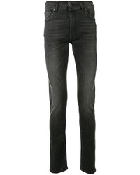 Мужские темно-серые зауженные джинсы от Moschino