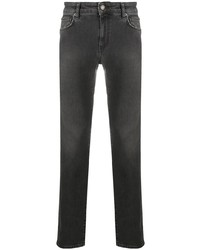 Мужские темно-серые зауженные джинсы от Moschino