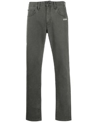 Мужские темно-серые зауженные джинсы от Off-White