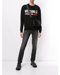 Мужские темно-серые зауженные джинсы от Moschino