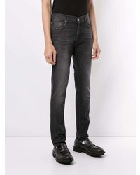 Мужские темно-серые зауженные джинсы от Moschino