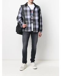 Мужские темно-серые зауженные джинсы от 7 For All Mankind