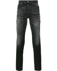 Мужские темно-серые зауженные джинсы от Saint Laurent