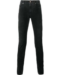 Мужские темно-серые зауженные джинсы от Saint Laurent