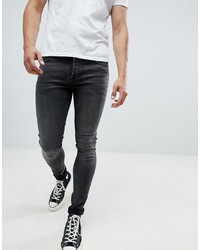 Мужские темно-серые зауженные джинсы от Saints Row