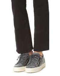 Женские темно-серые кеды от Giuseppe Zanotti