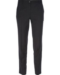 Женские темно-серые классические брюки в вертикальную полоску от Dolce & Gabbana
