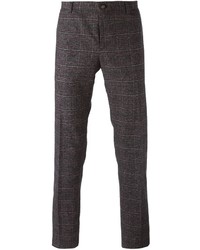 Мужские темно-серые классические брюки в шотландскую клетку от Etro
