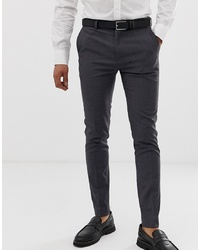 Мужские темно-серые классические брюки от Burton Menswear