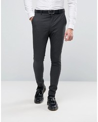 Мужские темно-серые классические брюки от Selected