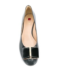 Темно-серые кожаные балетки от Högl