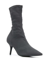 Темно-серые кожаные ботильоны от Yeezy