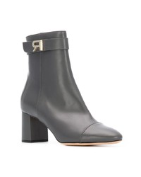 Темно-серые кожаные ботильоны от Rochas