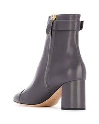 Темно-серые кожаные ботильоны от Rochas