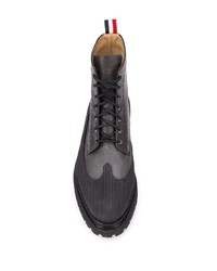 Темно-серые кожаные ботинки броги от Thom Browne