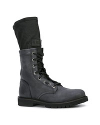 Женские темно-серые кожаные ботинки на шнуровке от RtA