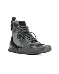 Женские темно-серые кожаные ботинки на шнуровке от Camper