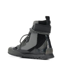 Женские темно-серые кожаные ботинки на шнуровке от Camper