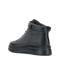 Женские темно-серые кожаные ботинки на шнуровке от Camper