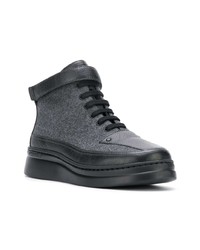 Женские темно-серые кожаные ботинки на шнуровке от Camper