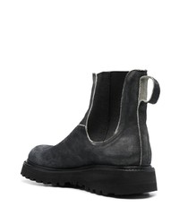 Мужские темно-серые кожаные ботинки челси от Premiata