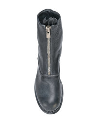Мужские темно-серые кожаные ботинки челси от Guidi