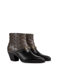 Мужские темно-серые кожаные ботинки челси от Gucci