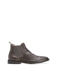 Мужские темно-серые кожаные ботинки челси от Officine Creative
