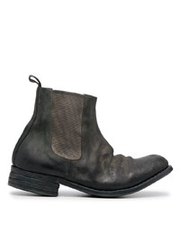 Мужские темно-серые кожаные ботинки челси от Poème Bohémien