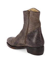 Мужские темно-серые кожаные ботинки челси от Ajmone