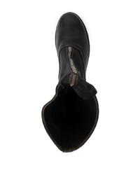 Мужские темно-серые кожаные ботинки челси от Guidi