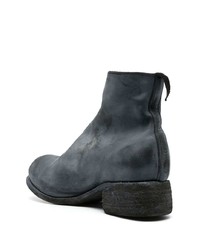 Мужские темно-серые кожаные ботинки челси от Guidi