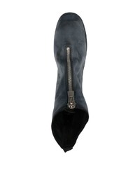 Мужские темно-серые кожаные ботинки челси от Guidi