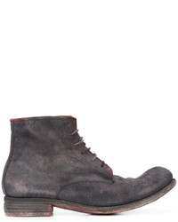 Мужские темно-серые кожаные ботинки от A Diciannoveventitre