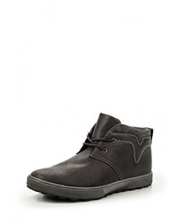 Мужские темно-серые кожаные ботинки от Flair