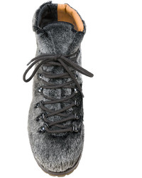 Мужские темно-серые кожаные ботинки от Premiata