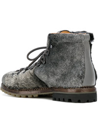 Мужские темно-серые кожаные ботинки от Premiata