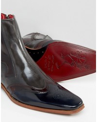 Мужские темно-серые кожаные ботинки от Jeffery West