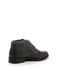 Мужские темно-серые кожаные ботинки от Spur