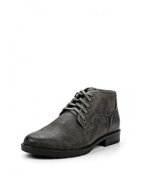 Мужские темно-серые кожаные ботинки от Spur