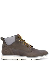 Мужские темно-серые кожаные ботинки от Timberland