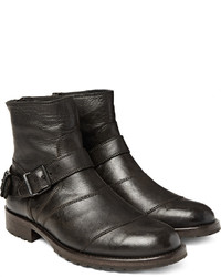 Мужские темно-серые кожаные ботинки от Belstaff