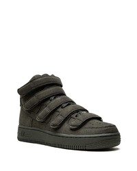 Мужские темно-серые кожаные высокие кеды от Nike