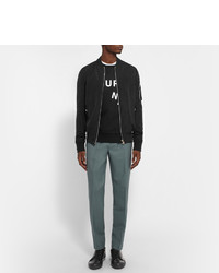 Мужские темно-серые кожаные кеды от Acne Studios