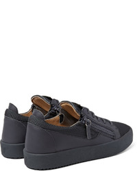 Мужские темно-серые кожаные кеды от Giuseppe Zanotti