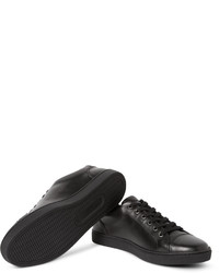 Мужские темно-серые кожаные кеды от Dolce & Gabbana