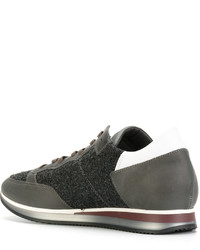 Мужские темно-серые кожаные кеды от Philippe Model