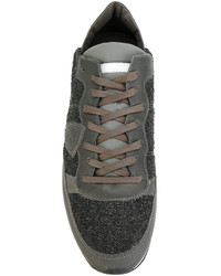 Мужские темно-серые кожаные кеды от Philippe Model